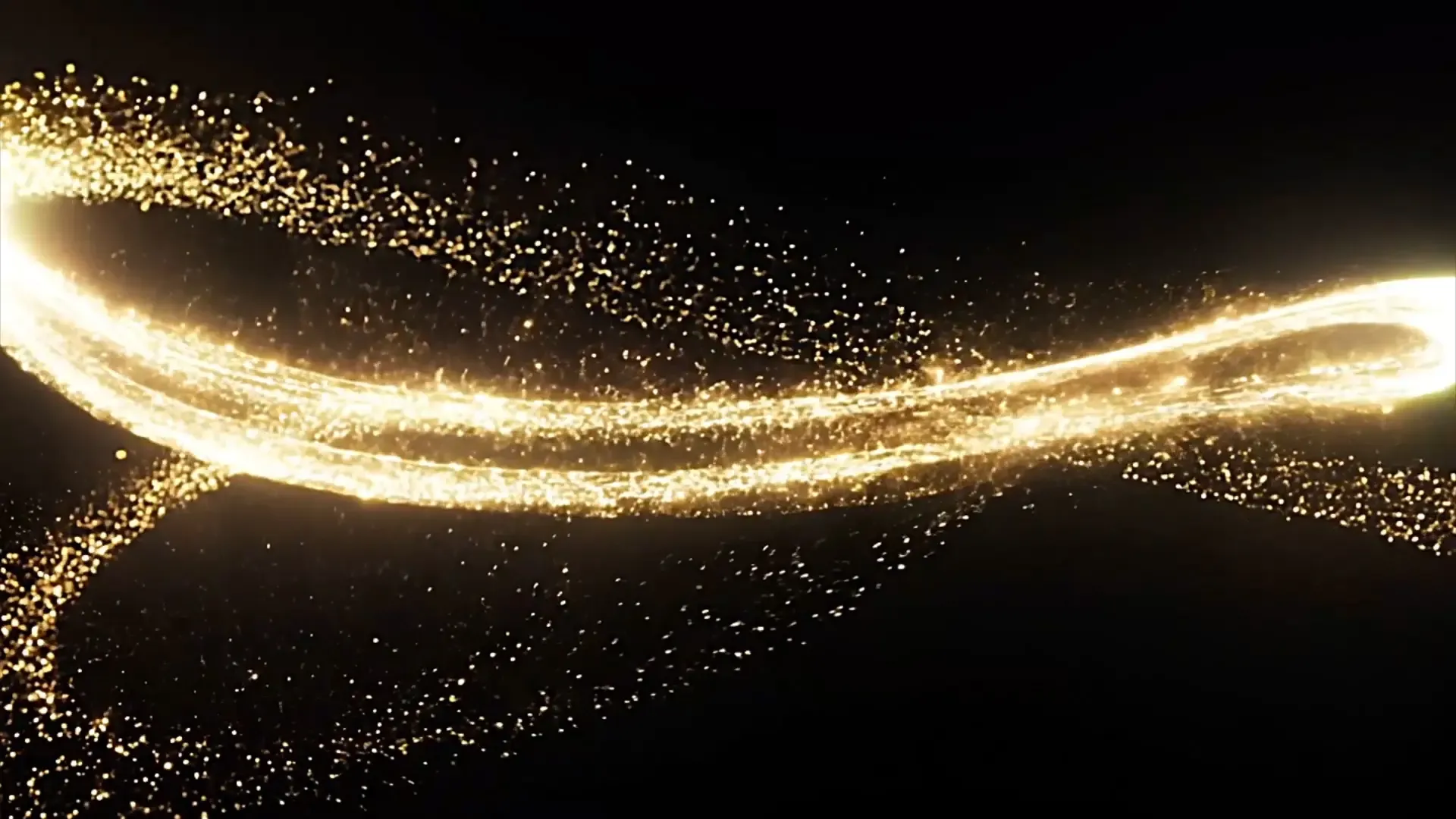 Golden Swirl Light Trail Overlay for Luxury Title Animation